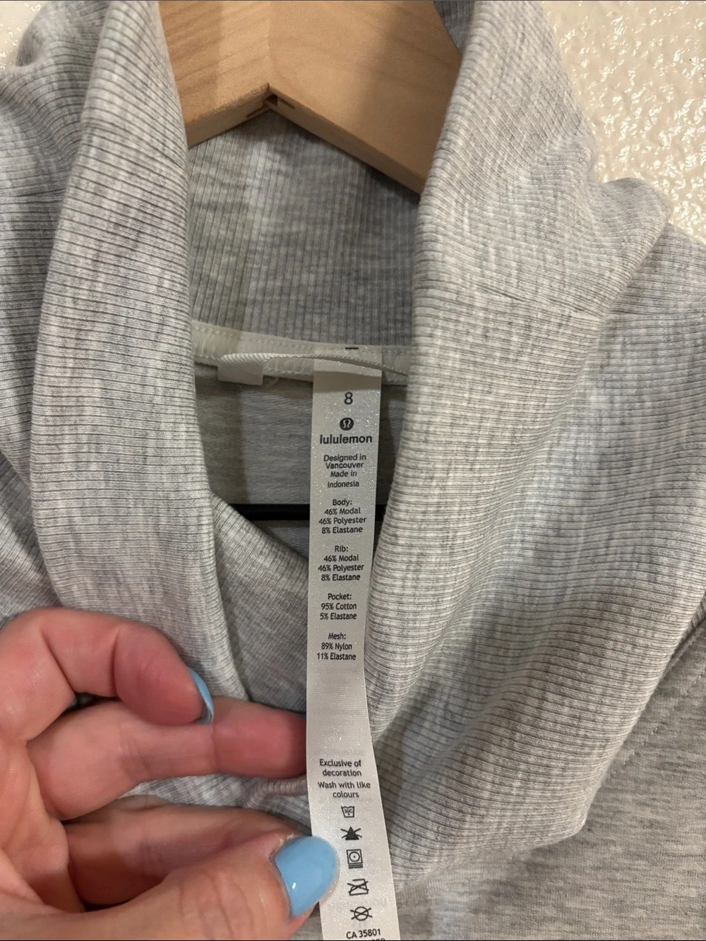 LULULEMON High Lines Pull Over in Heathered core ultra light grey